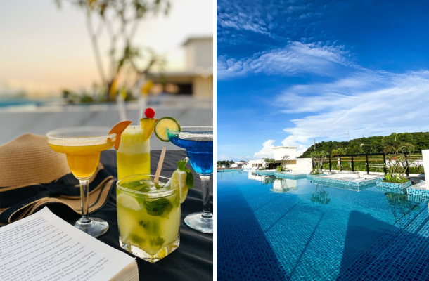 【空】中翱翔:海上拖曳傘→贈送 : 水肺體驗潛水知識教學(若有興趣可現場自費體驗潛水)→I Love BBQ 鐵板燒烤肋排→熱石按摩60分鐘→火鍋放題吃到飽