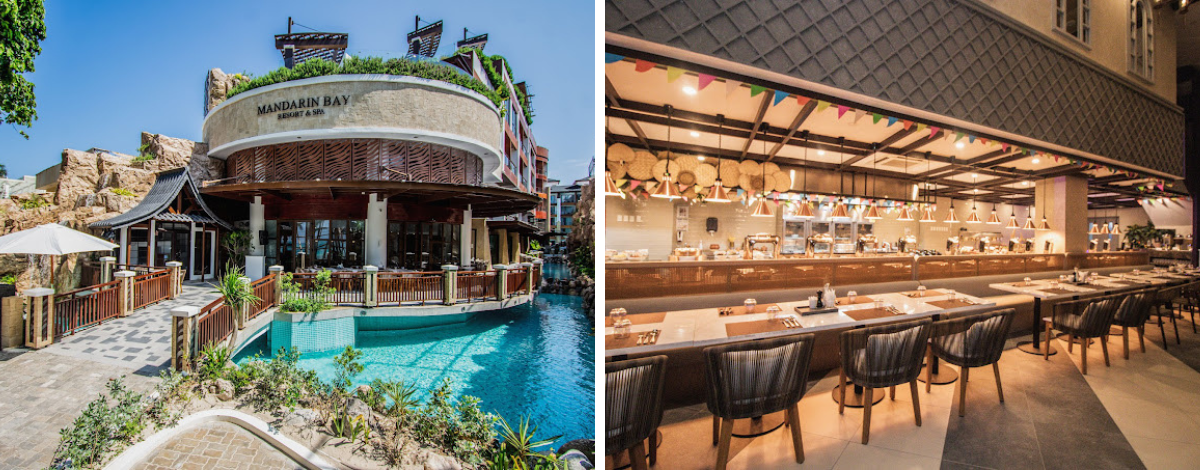 享受度假村設施(沙灘第一排、泳池戲水、池畔酒吧)→高空拖曳傘+風帆船巡弋→文華灣自助晚餐(含酒水暢飲~)